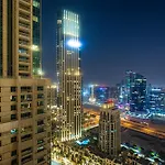 Burj Khalifa View From Private Terrace In Downtown