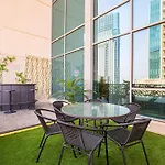Burj Khalifa View From Private Terrace In Downtown