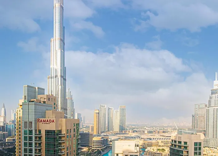 Burj Khalifa View From Private Terrace In Downtown