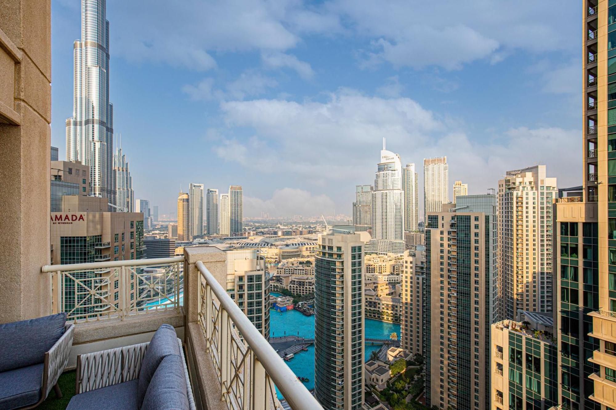 Burj Khalifa View From Private Terrace In Downtown * Dubai