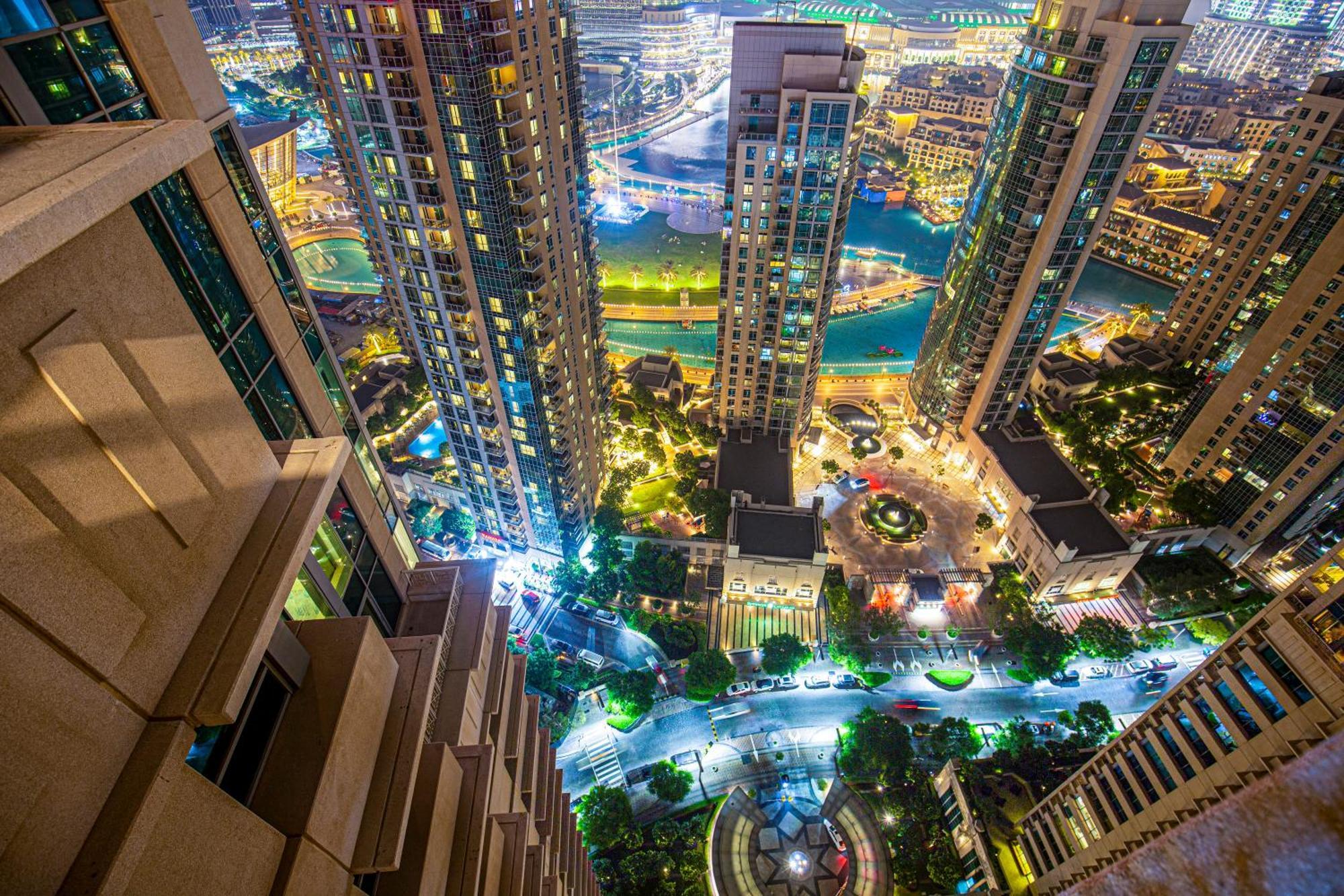 Burj Khalifa View From Private Terrace In Downtown