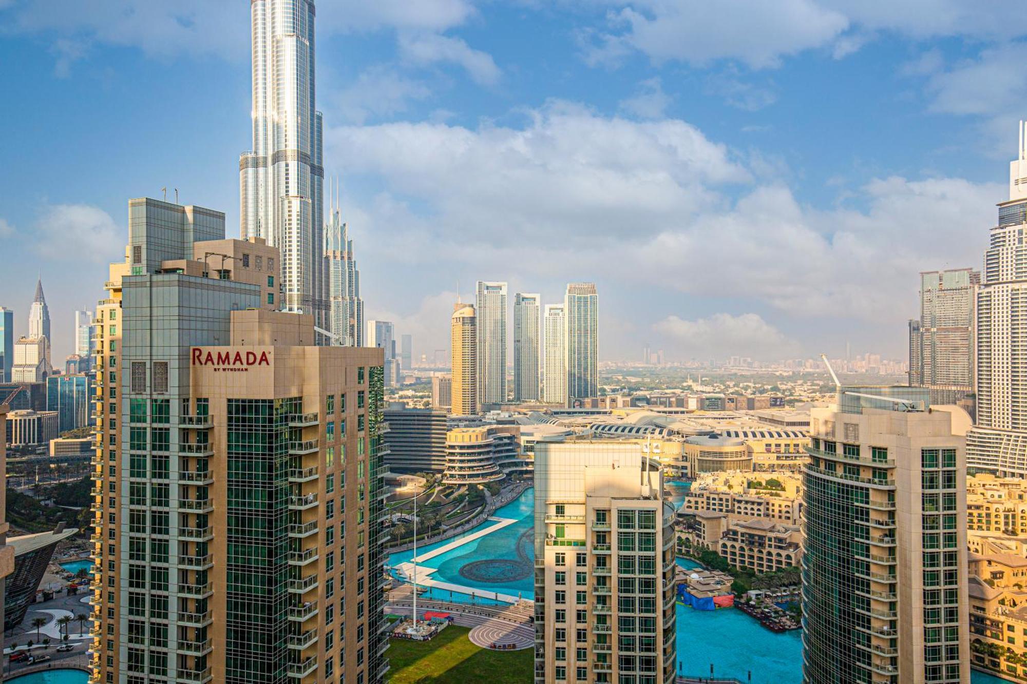 Burj Khalifa View From Private Terrace In Downtown * Dubai