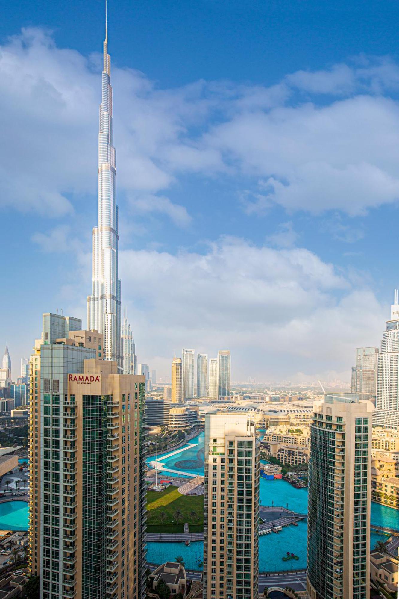 Burj Khalifa View From Private Terrace In Downtown * Dubai
