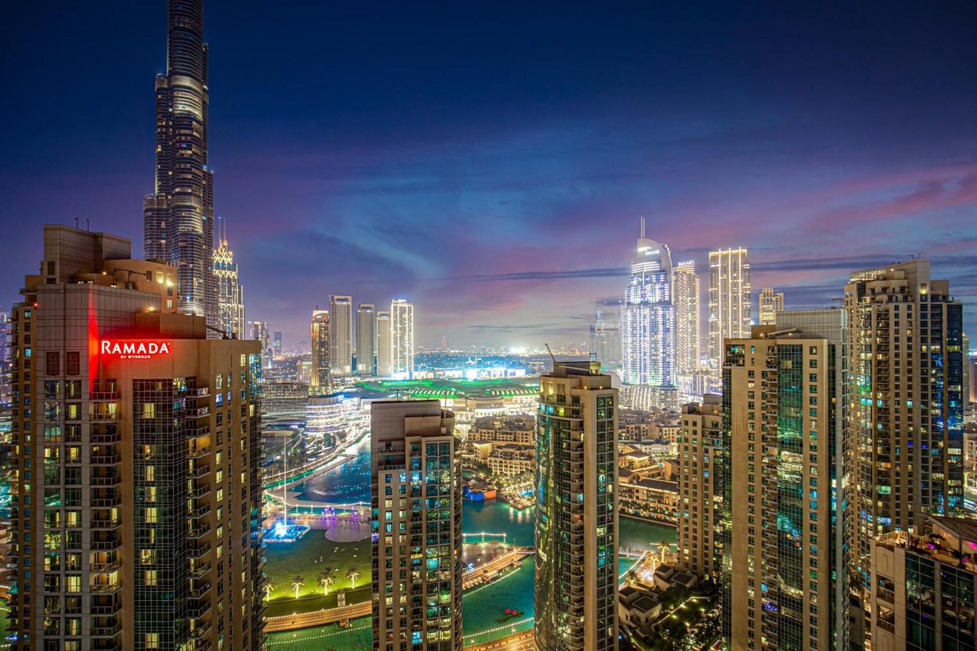 Burj Khalifa View From Private Terrace In Downtown